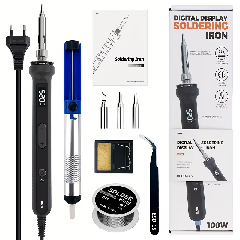 Electronics Repair Tool - 100W digitale soldeerboutset, elektrisch lasgereedschap met