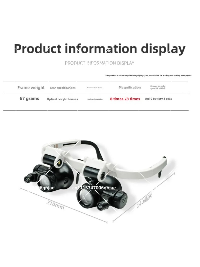 23x vergrootglazen met hoofdba - Electronics Repair Glasses recensie en prijs