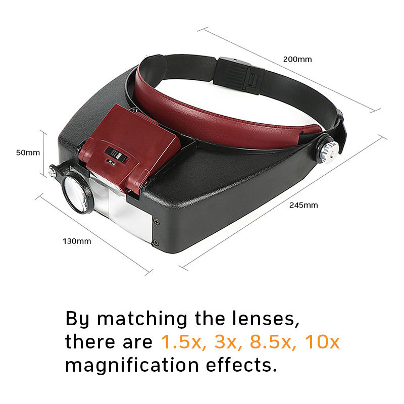 Loepmicroscoop LED-licht 10X H - Electronics Repair Glasses recensie en prijs