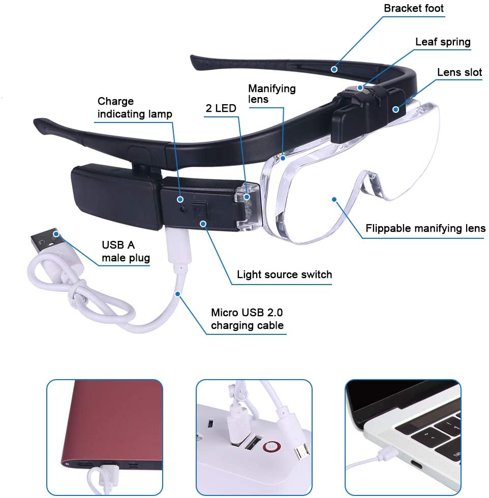 Vergrootglazen Vergrootglas 1. - Electronics Repair Glasses recensie en prijs